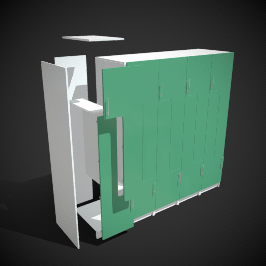 Microvellum's CADCAM software is a perfect solution for sports locker manufacturing